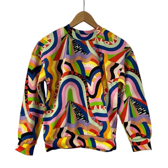 Lakwena X H&M Sweatshirt Youth 8/10 Colorful Collab Lovely Day - Picture 1 of 8